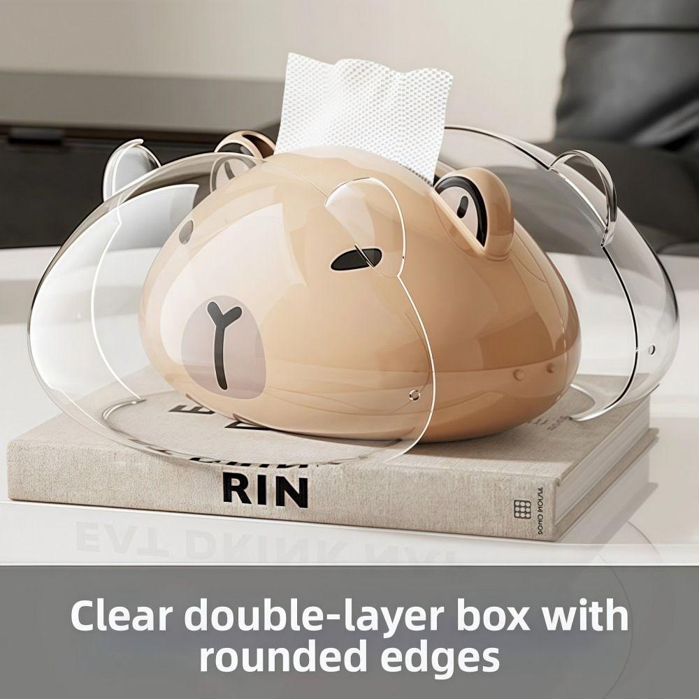 Magnetic Table Tissue Box Smooth Toilet Paper Box Cute Capybara Tissue Box  Home Decor