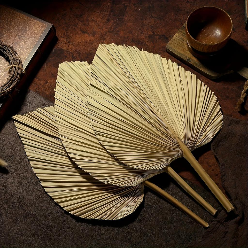 Abanico de hoja tropical bohemio, con tallos de flores, adecuado para jarrones, grandes decoraciones de boda bohemias, decoración del hogar, aniversarios