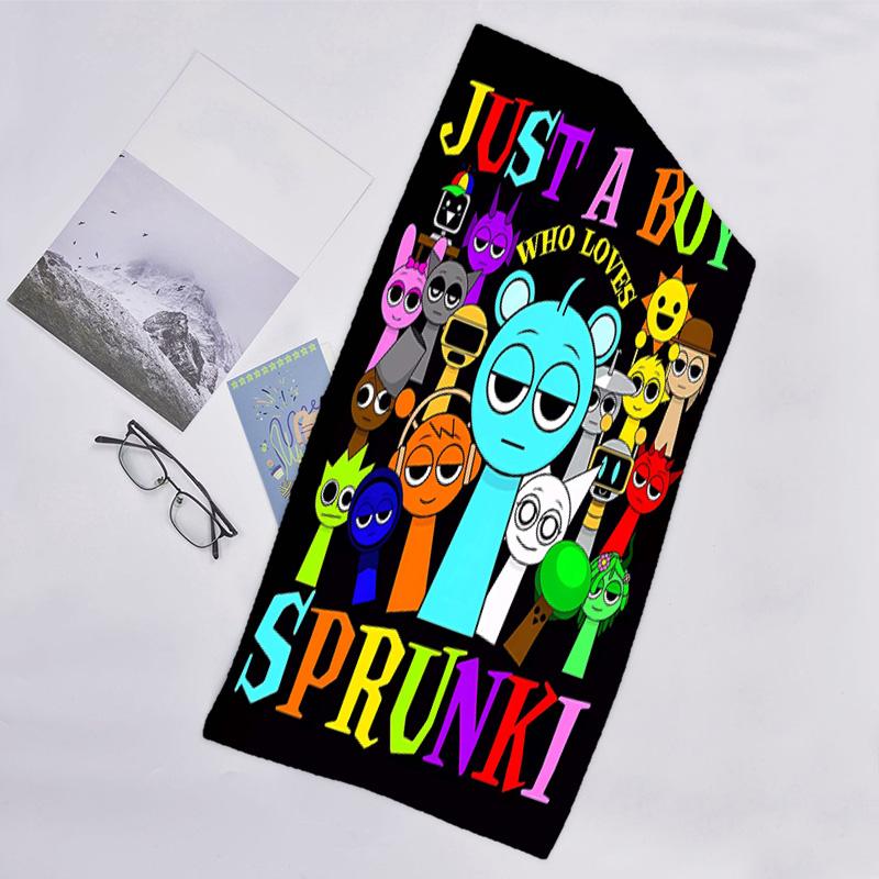 1pc SPRUNKI2 Beach Towel, Beach and Seaside Swimming Pool Equipment, Fashion Pattern, Rectangular, Travel Essentials