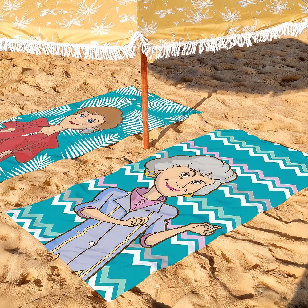 TV-Serie Die Golden Girls Cartoon Handtuch Schnelltrocknende Strandtücher Sind Geeignet Für Schwimmbäder Camping Yoga Und Das Fitnessstudio