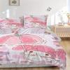 3pcs Strawberry My Melody Quilt Cover Set (1 Quilt Cover + 2 Pillowcases Without Pillow Core), High-Definition Printing for Home and Dormitory.W1