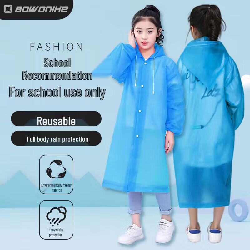 Kids Disposable Hooded Rain Poncho