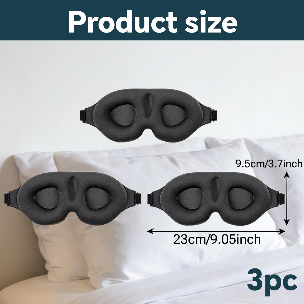 3D Contoured Sleep Mask 100% Light Blocking Eye Mask Ultra-Soft Skin-Friendly Material Breathable Eye Cover For Rest Travel Yoga