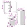 Bathroom Furniture Set 4 Pcs Sonoma Oak Engineered Wood and Glass