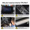 For BMW IX I20 2022-2025  Automotive Interior Center Console Protection Sticker LCD Display Matte TPU Protective Film Refit PPF