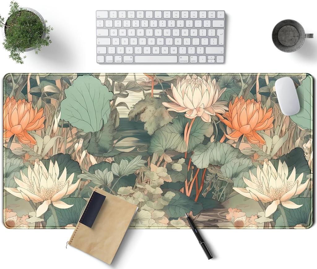 Dark Forest Desk Mat Mouse Pad Large Extended Aesthetic Plant Mousepad Gaming Desk Pad Big Laptop Computer Keyboardand Mouse Mat