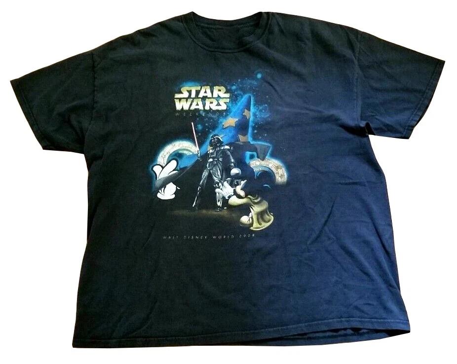 NEW Star Wars Weekends 2008 T-shirt Darth Vader Mickey Mouse Reprint L