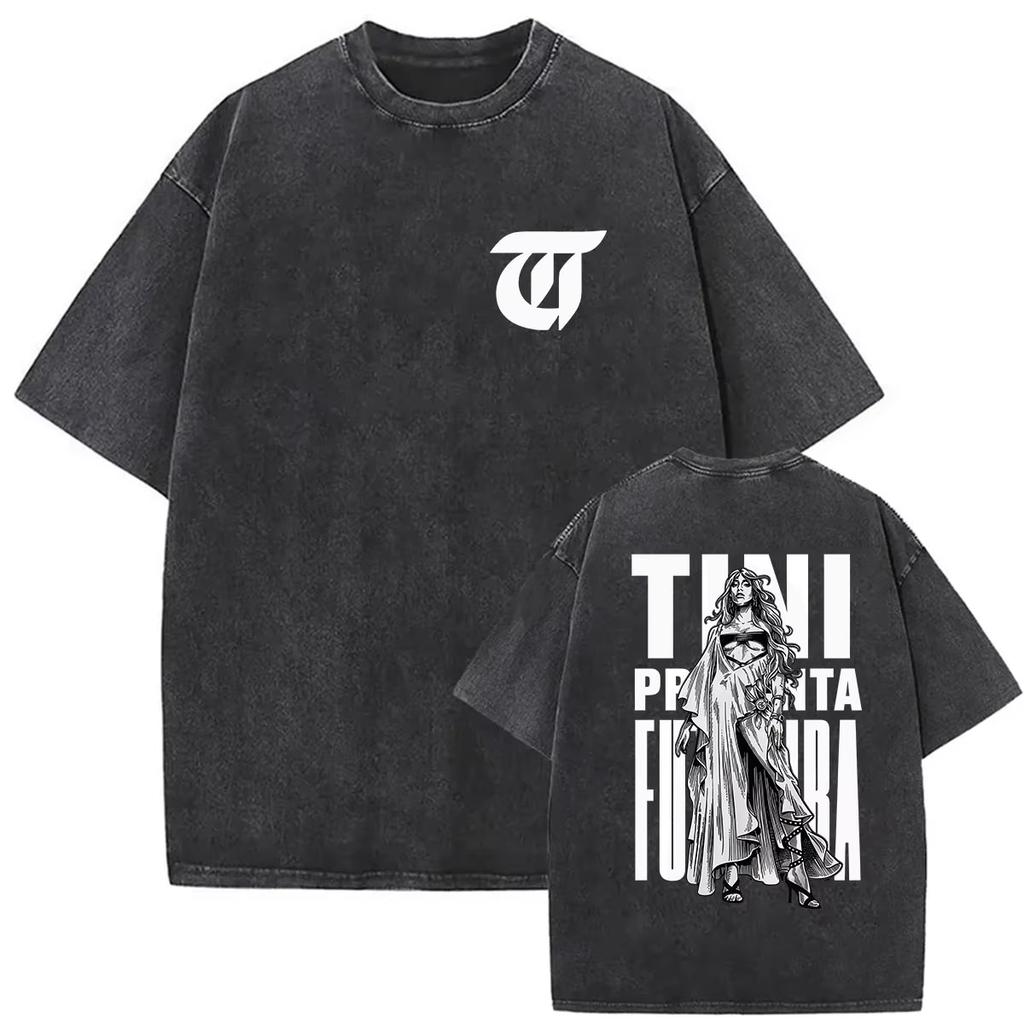 A Ella Le Gusta Tini Stoessel Album 2026 Vintage Washed T Shirts Men Women Harajuku Clothing Fashion Trendy Tee
