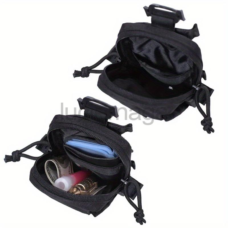 1000D Nylon Pouch with 2 Buckles Tactical Waist Fanny Pack For Outdoor Sports Hiking Backpack Phone Pocket Bag