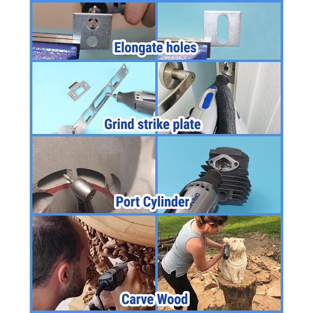 File Double Diamond Electric Grinding Head For Dremel Rotary Tool Burr Drill Bits Milling Cutter