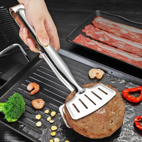 Kitchen Food BBQ Non-stick Tongs Baking Cooking Clamp Bread Steak Clip Tool