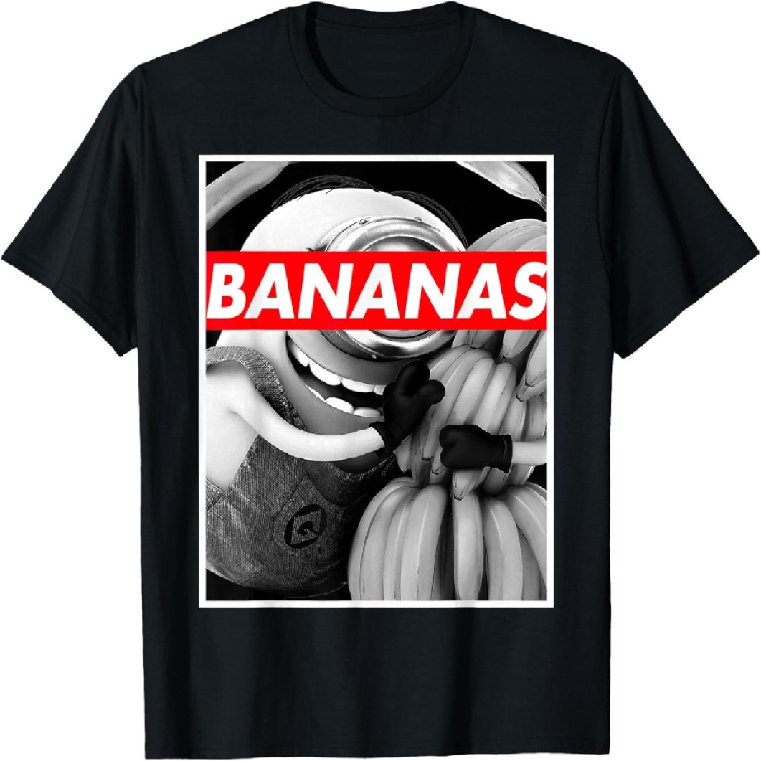 Гадкий Я Миньоны Стюарт Обнимает Бананы Графическая Футболка Футболка S