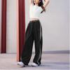 Adidas Dance Interlock Pant Three Stripe Loose Fit Banana Pants Twisted Drawstring Casual Pants Women pants KR7594