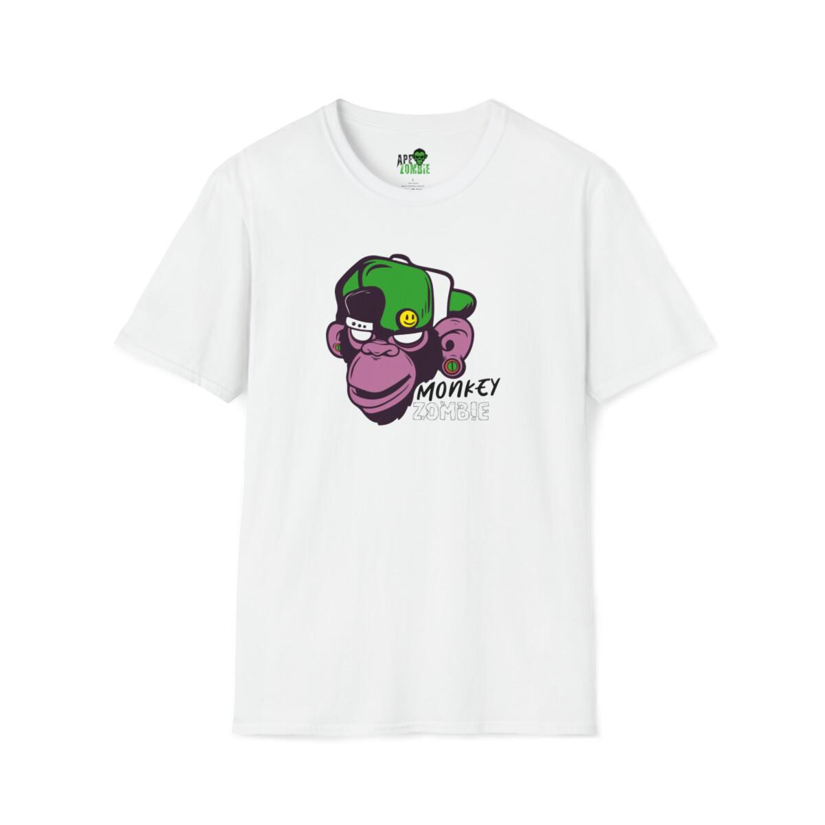 Monkey Zombie Unisex Softstyle T-Shirt S разноцветный