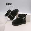 Boys snow boots winter new children's fur integrated northeast cotton shoes older children's fleece non-slip bread boots