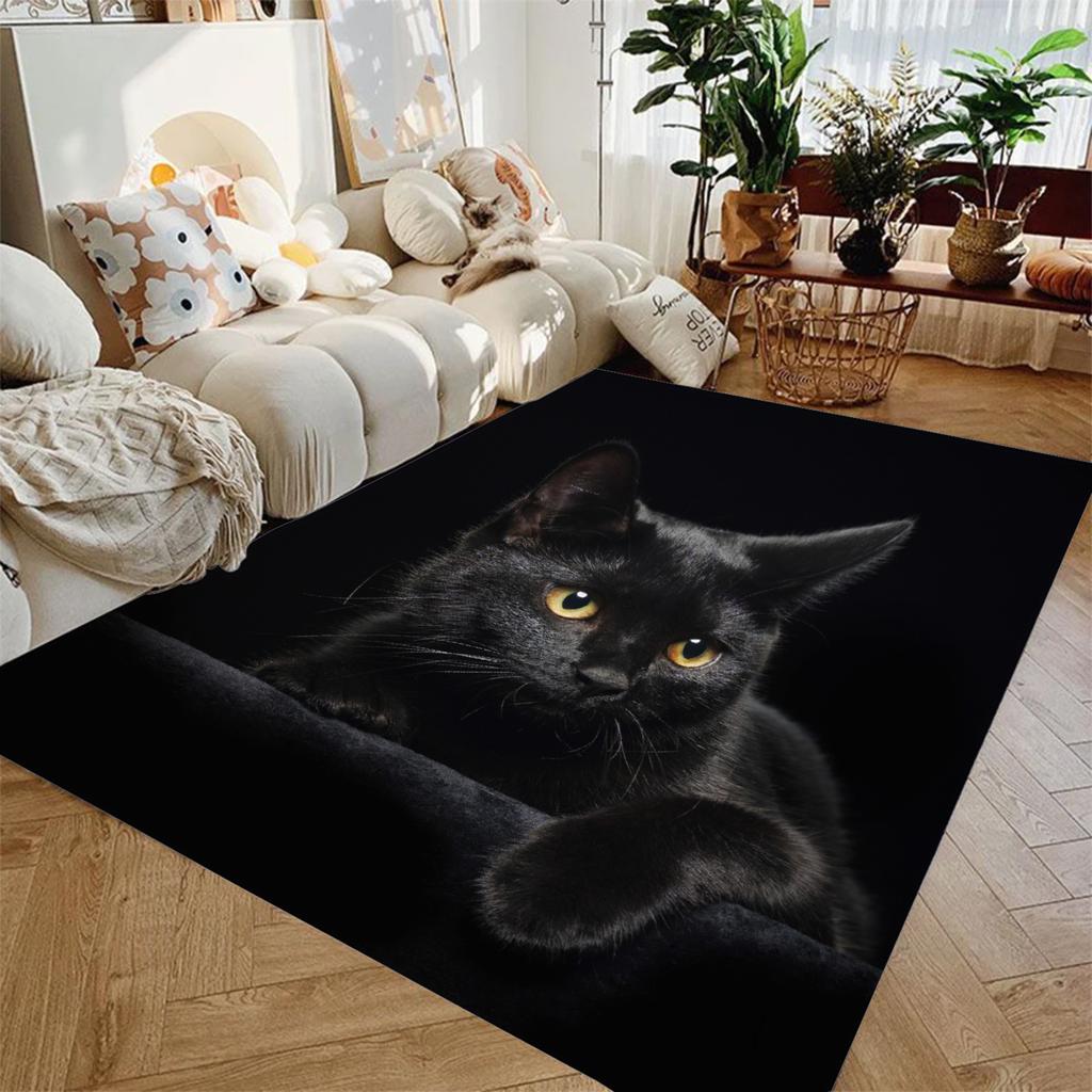 Lovely Cat Carpet Living Room Bedroom Decor Kid Un-slip Parlor Floor Mat Surface Flannel Smooth Comfortable Carpet Birthday Gift