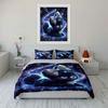 Adorable Cosmic Starry Pet Duvet Cover Set With 3D Printing Design Soft Polyester Bedding Set All-Season Comfort For Gifts