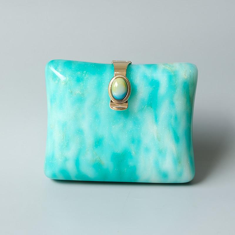 Νέες μοντέρνες τσάντες μόδας γυναικείες τσάντες μπλε πούλιες ακρυλικό πολυτελές πάρτι βραδινή τσάντα Γυναικεία casual Cute Box τσαντάκι συμπλέκτη