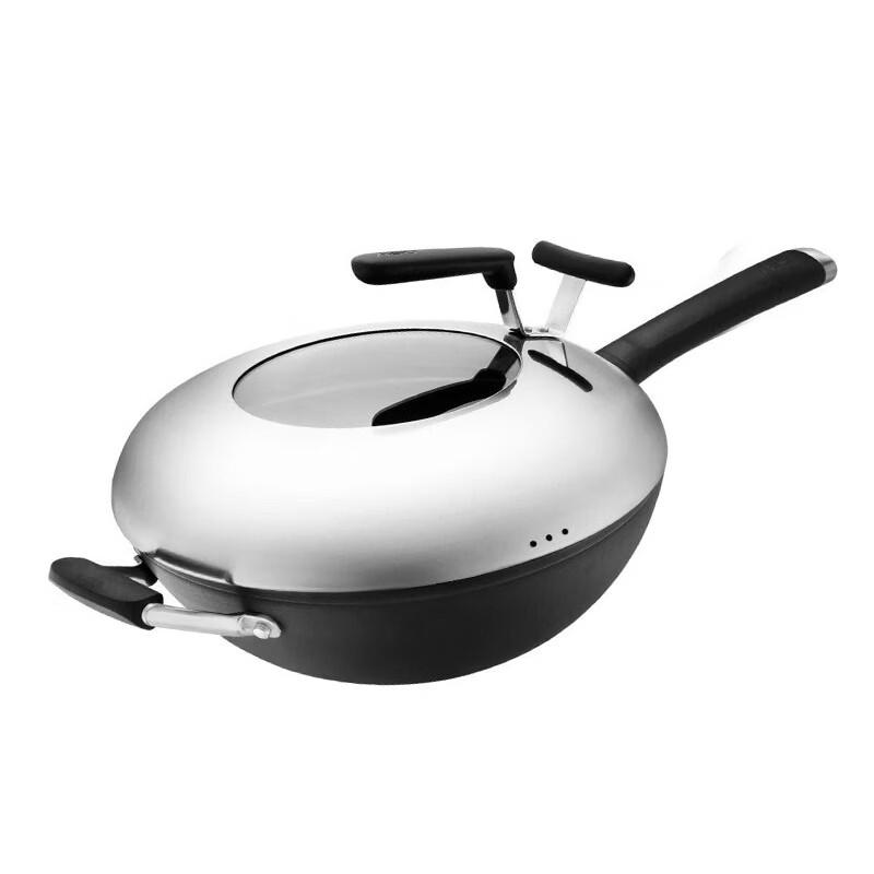 ASD 32cm Uncoated Wrought Iron Wok