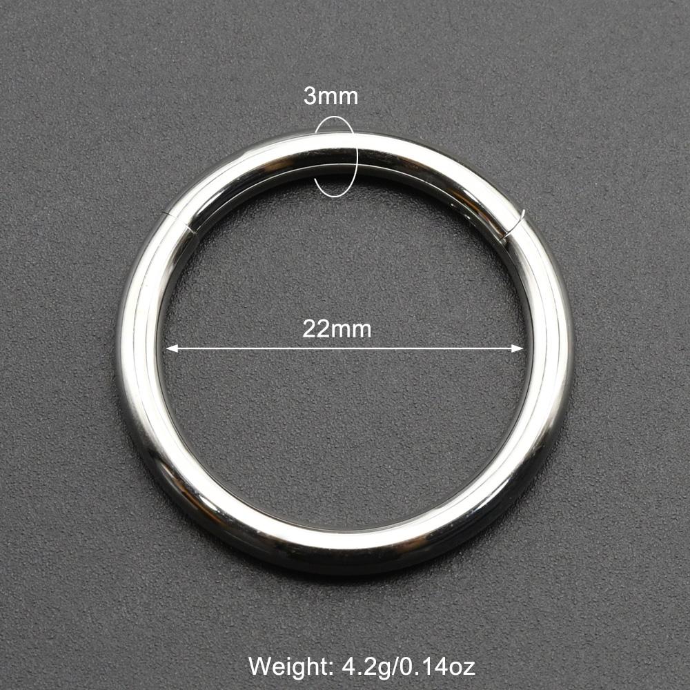 Glatte Scharnier-Segment-Creole aus Edelstahl 00G Große Größe Septum Clicker BCR PA Piercing Nasenring Ohrdehner Gewichte