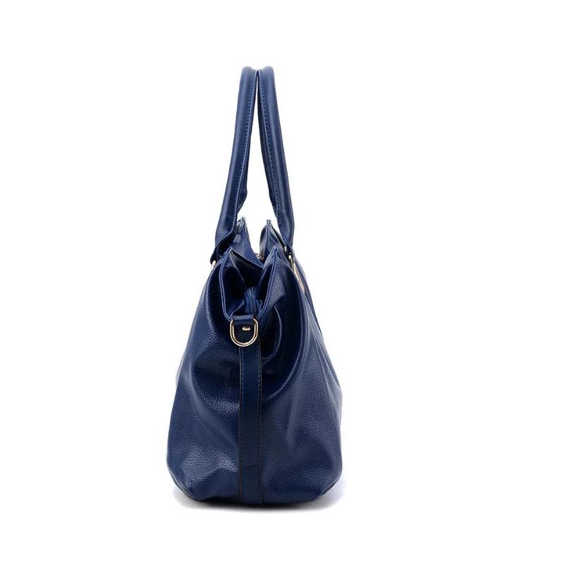 Casualowa modna damska torba na ramię w jednolitym kolorze, miękka, duża pojemność, torebka typu crossbody