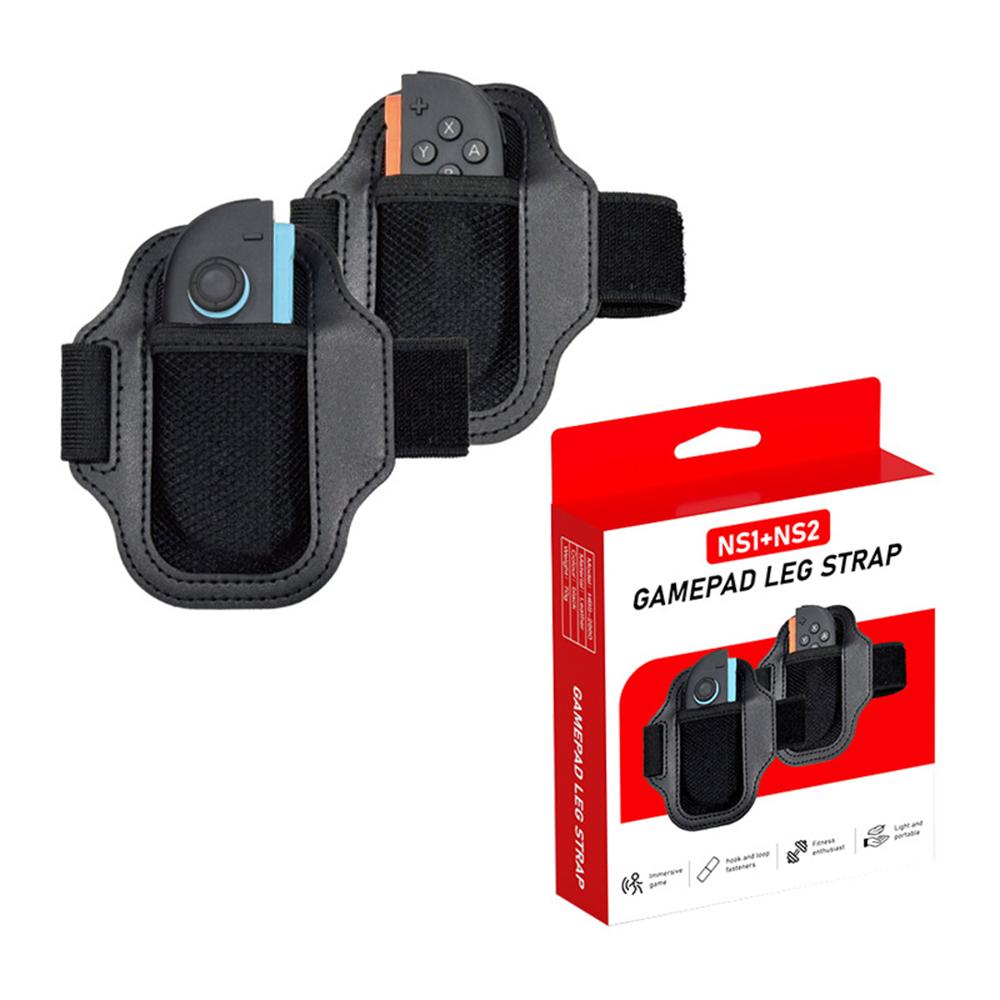 

HBS-2860 2Pcs For Nintendo Switch 2/1 Joy-Con Controller Leg Strap Leather Elastic Sports Band A