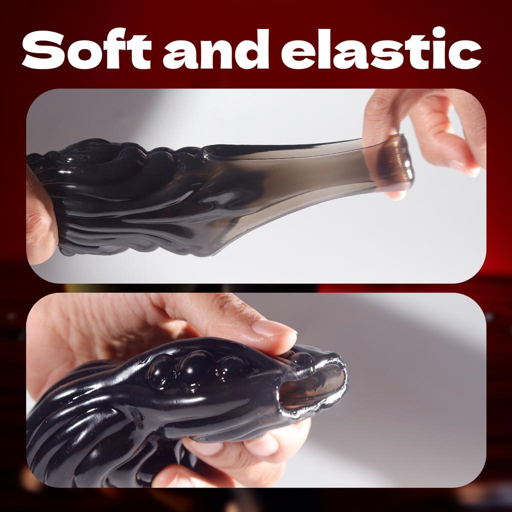 Extra Long & Thick Spiked Cock Sleeve for Men - Textured Penis Enhancer, Intensifier Sleeve for Extended Pleasure, Adult Sex Toy for Couples