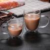 2/3/4Pcs Double Wall High Borosilicate Glass Mug Heat Resistant Tea Milk Lemon Juice Coffee Water Cup Bar Drinkware Lover Gift