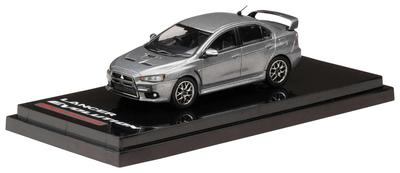 Mitsubishi Lancer Evolution X FINAL EDITION with Engine Display Model Titanium Gray Metallic 1/64