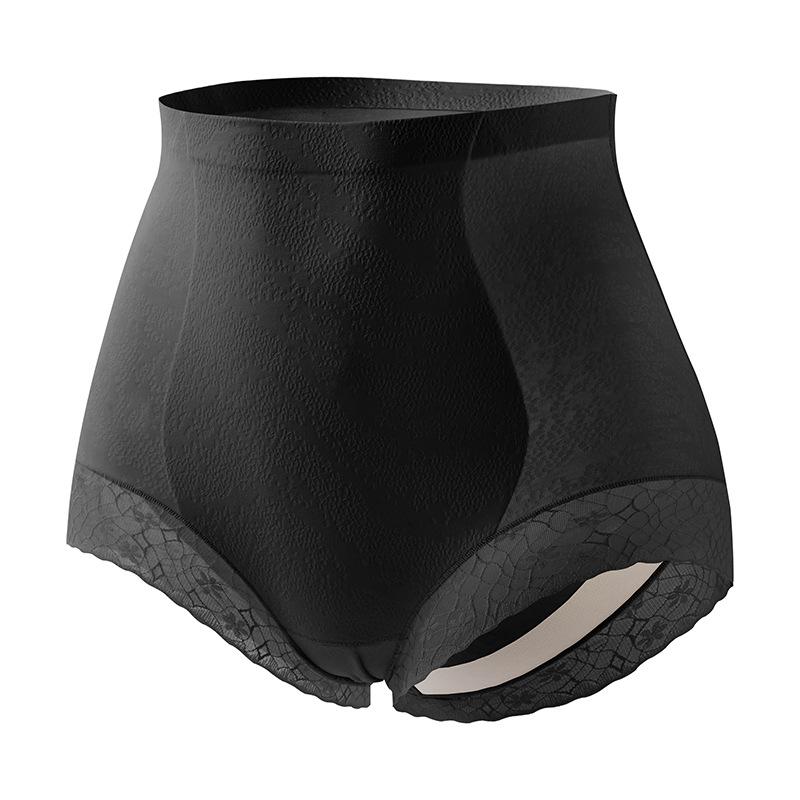 

Жаккардовое нижнее белье Ice Silk трусики женские с высокой талией без следов Tummy Tuck Comfort Panty L чёрный