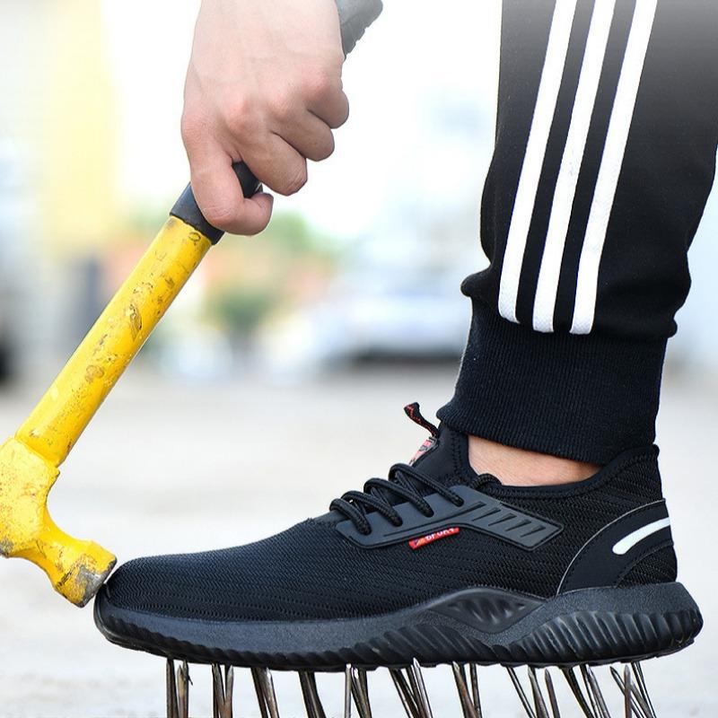 Fashion High Quality Mens Sneakers Anti-smash Puncture-Proof Men Work Safety Shoes Outdoor Indestructible Non-slip Running Shoes Plus 46
