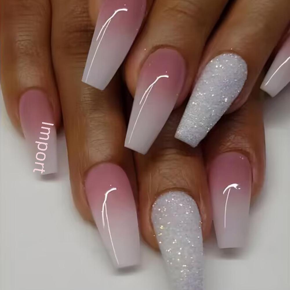 Hosszú Trapéz Koporsó Műköröm Matricák