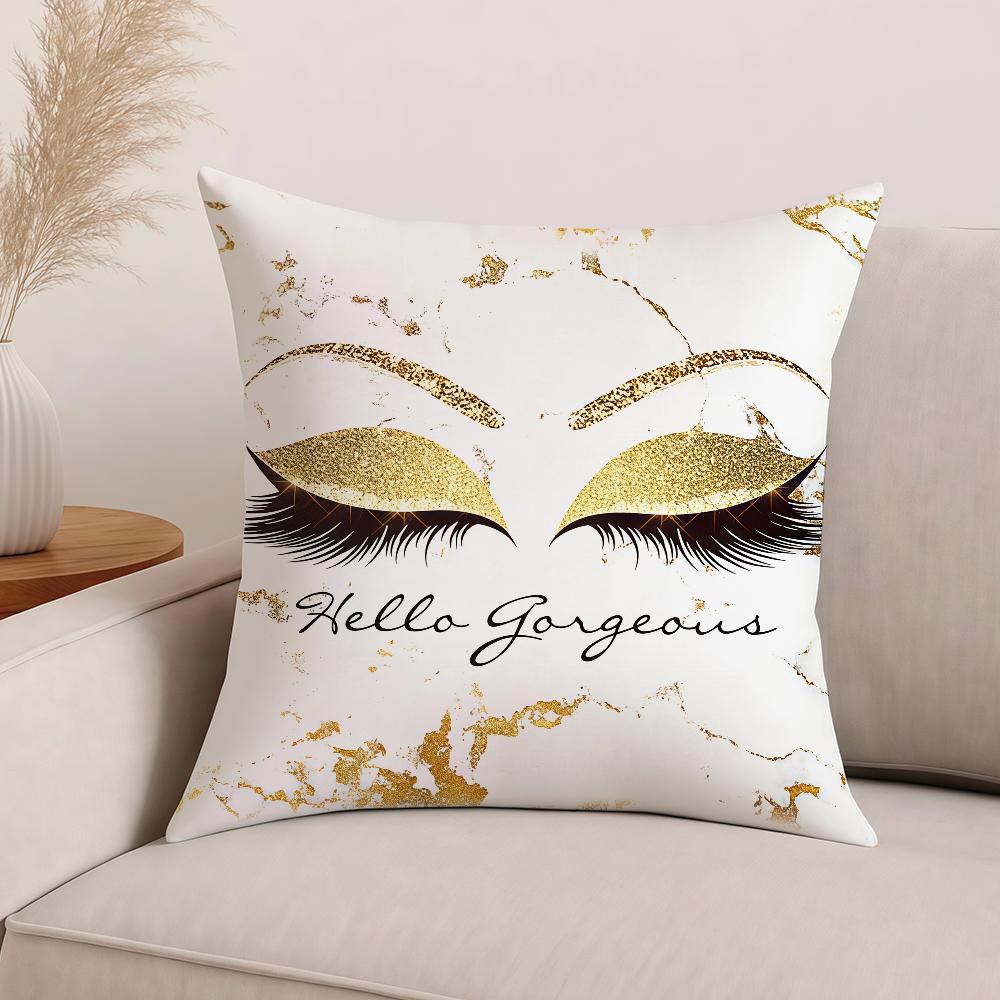 Non Core Ins Beauty Makeup Eyelash Peach Skin Pillow Case Office Cushions Suitable For Sofa Car Bedroom Decorative Cushion Cover