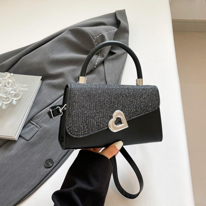 Simple Texture Niche Design Casual Portable Small Square Bag Summer New Glossy Splicing Shoulder Messenger Bag