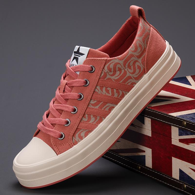 Men's Casual Flat Baseplate Shoes Versatile Casual Trendy Shoes Comfortable Breathable Canvas Shoes Men Canvas Sneakers Man