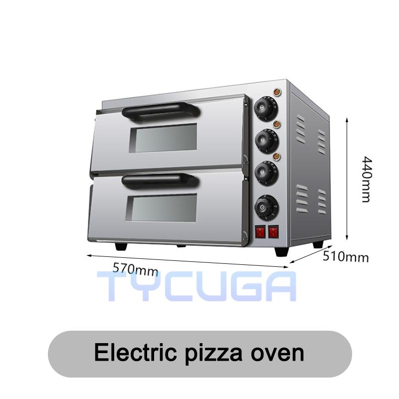 16" Elektrikli Pizza Fırını Fırıncı Fırını Tek Katlı & Çift Paslanmaz Çelik Pişirme Makinesi Ticari Pişirme Fırını Ekmek Gözleme Pişirme