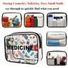 Large Capacity Transparent Travel Makeup Bag-Portable Multi-Functional Organizer for Cosmetics, Pills & Outdoor Toiletry Storage