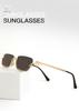 High-End Square Frame Sunglasses - Unisex Metal Hollow Design, Trendy European & American Style