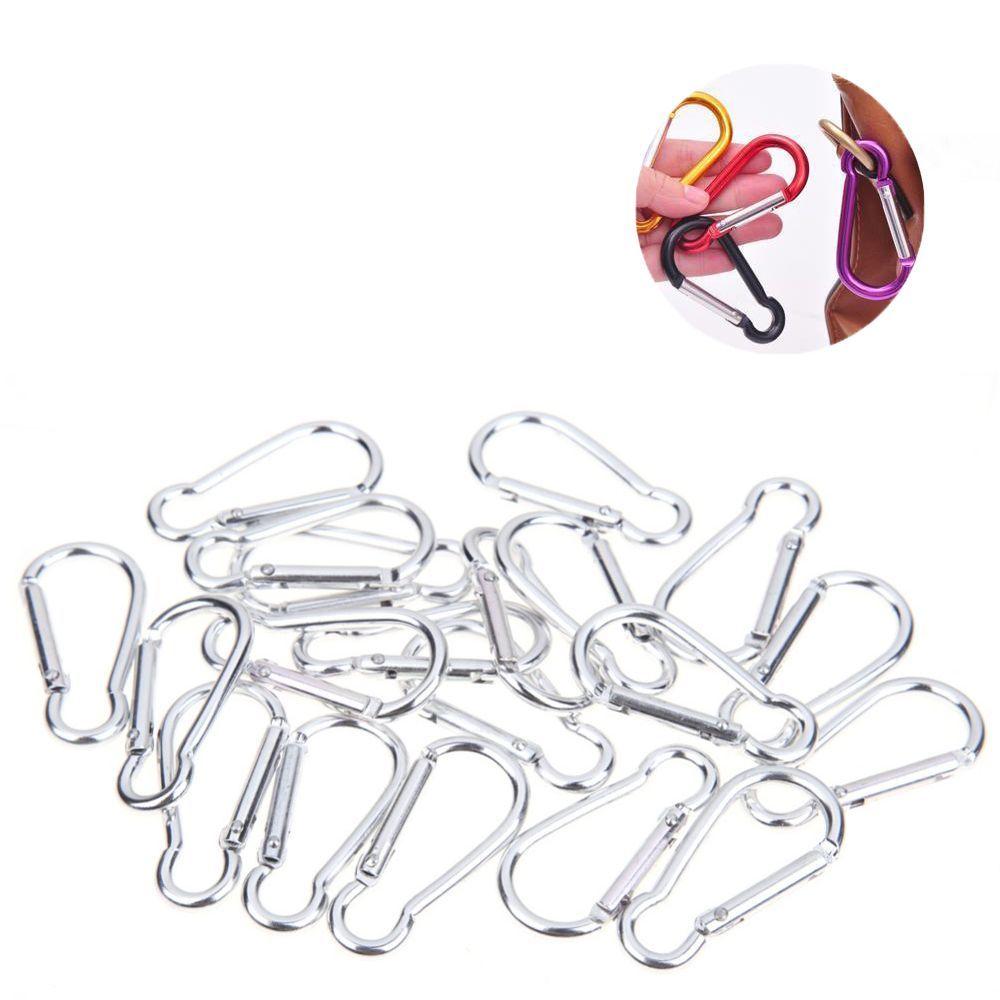 

5шт Открытый Серебряный Дорожный Крюк Пряжка Карабин Вешалка Брелок Алюминий