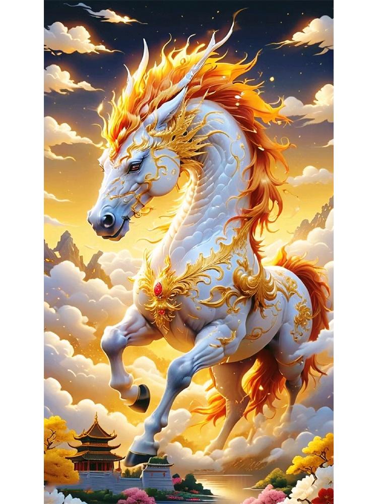 DIY Diamond Painting New Product Dragon Horse Flower Jewelry Embroidery Mosaic Horse Butterfly 5D Cross Embroidery Decoration