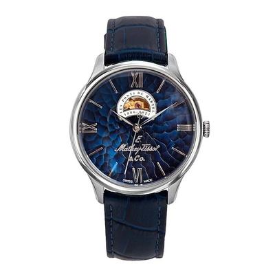 Edmond Limited Edition Open Heart Blue Dial Automatic MC1886ABU Men's Watch