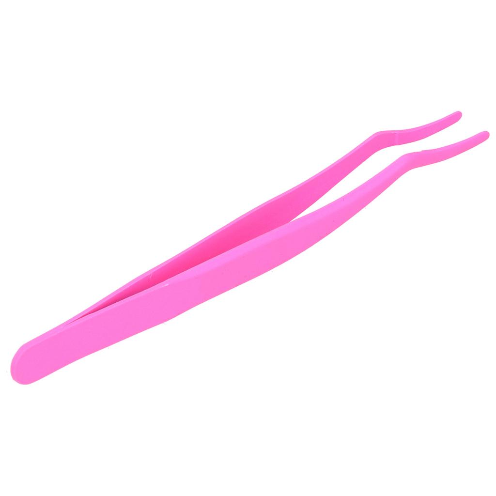 Eyelashes Tweezer False Lash Application Curved Stainless Steel Eyelash Extension Auxiliary Clip