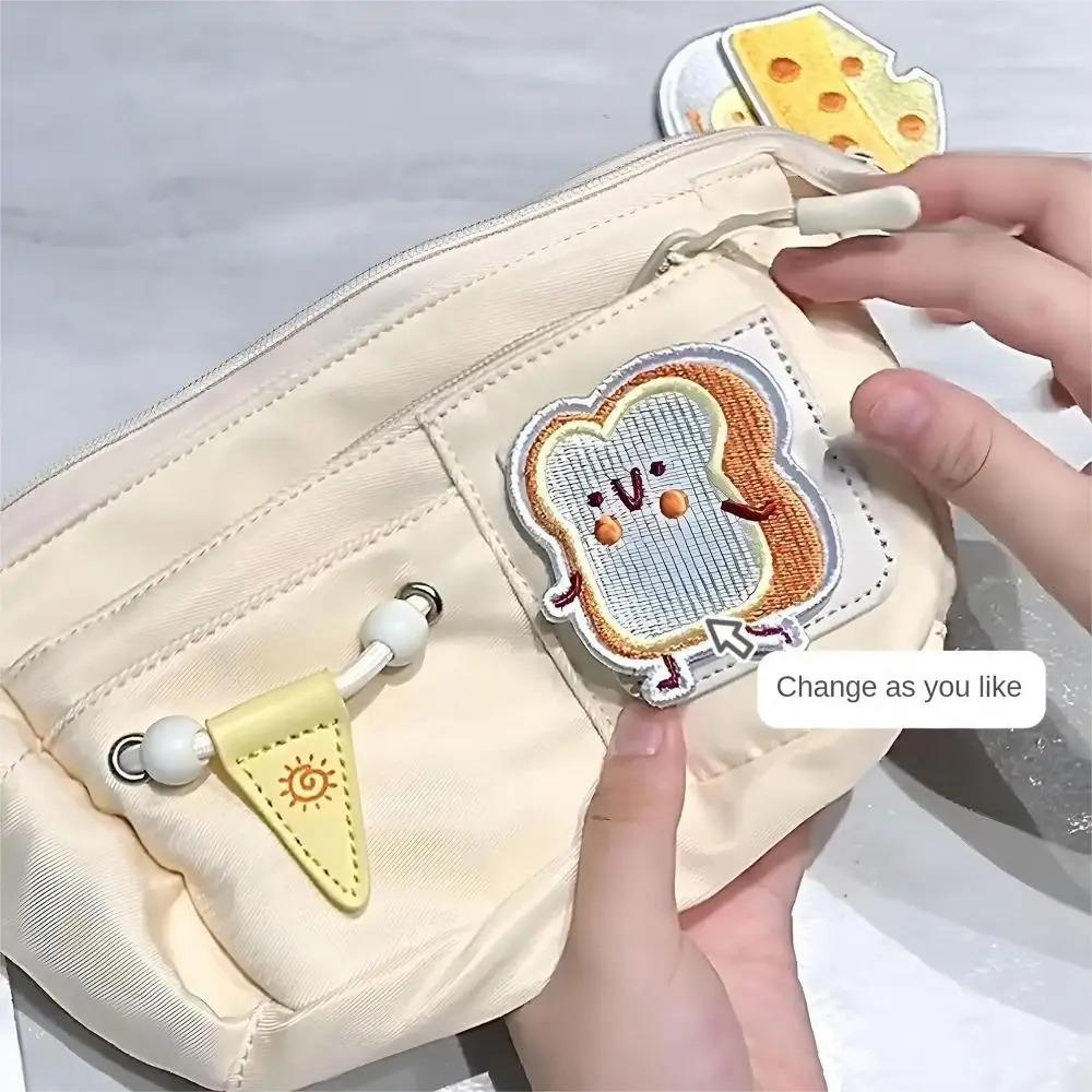 Aesthetic Embroidered Patch Pencil Case Organizer Stationery Storage Bag  School Office