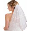 White Short Wedding Veil Short Bridal Veils Pearl Bride Veils | Bachelorette Party Veil,Bachelorette Party Accessories Bridal Shower Gifts for Women