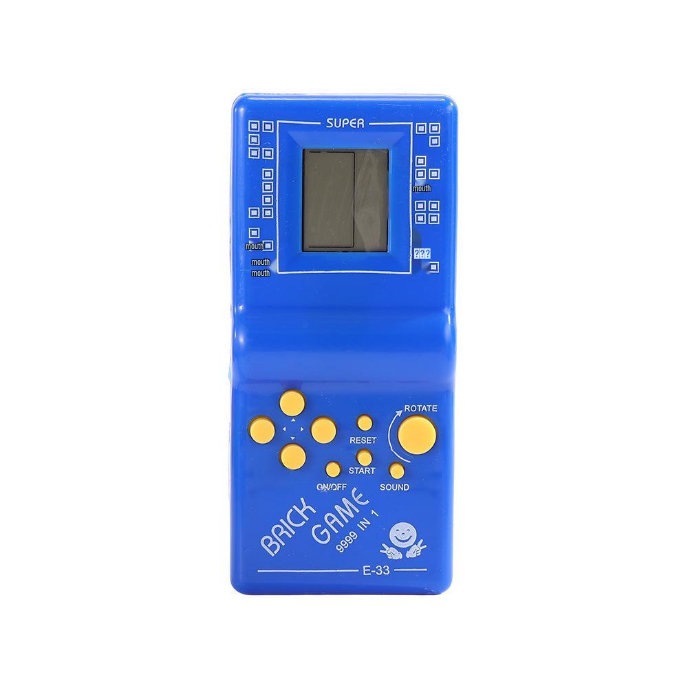 Retro Handheld Tetris Game: Classic Nostalgic Electronic Toy for Educational Fun Length: 14.2cm Width: 6.2cm Thickness: 1.6cm синий