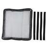 Black RV Breathable Mesh Screen With 75% Sun Shade And 16.25 Mesh Density For Roof Ventilation Protection 41x41c