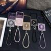 Błyszczący Błyszczący Brokatowy Pasek na Nadgarstek Magnetyczne Etui Odporne na Wstrząsy Do MagSafe Pokrowiec do Ładowania Bezprzewodowego Dla Samsung Galaxy Z Flip 7 6 5