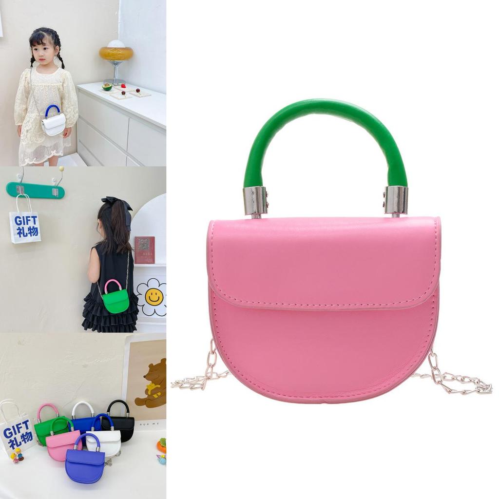 Trendy Mini Pu Chain Shoulder Bag For Stylish Girls In Various Colors Ideal For Kids