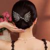Black Angel Wings Full Hair Accessories, Zinc Alloy Full Sea Plate, Exquisite Headwear, Suitable for Holiday Use Hair Clips