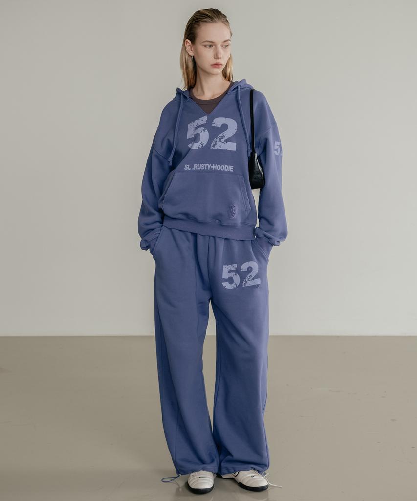 SSIN AND LEE (Uni) Rusty Cotton Sweatpants Blue
